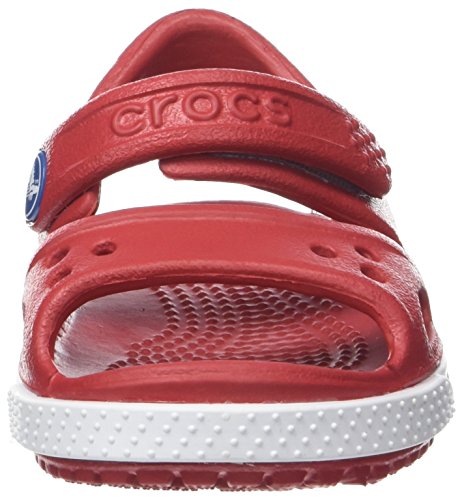Crocs Crocband II Sandal PS K, Sandalias Unisex Niños, Rojo (Pepper/Blue Jean), 24/25 EU
