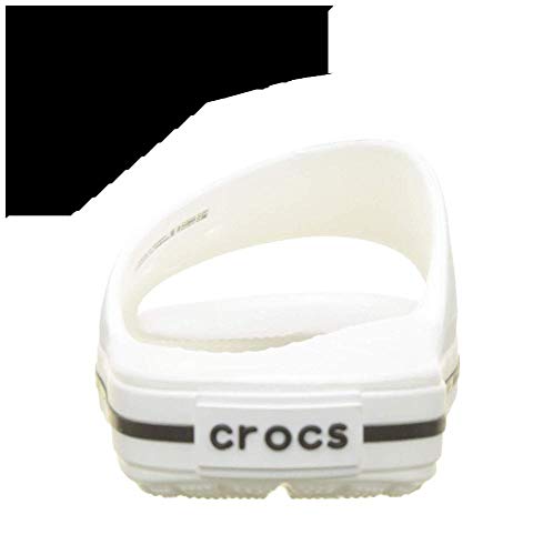 Crocs Crocband III Slide, Sandalias de Punta Descubierta Unisex Adulto, Blanco (White/Black 103), 41/42 EU