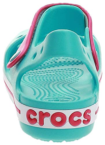 Crocs Crocband Sandal Kids, Sandalias Unisex Niños, Azul (Pool/Candy Pink 4FV), 33/34 EU