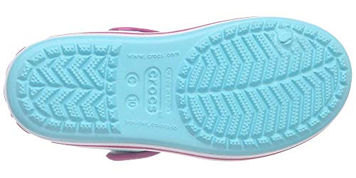 Crocs Crocband Sandal Kids, Sandalias Unisex Niños, Azul (Pool/Candy Pink 4FV), 33/34 EU