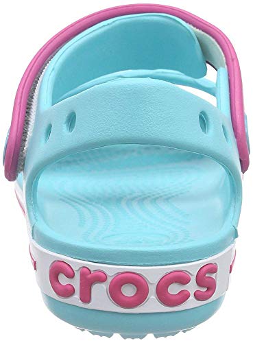 Crocs Crocband Sandal Kids, Sandalias Unisex Niños, Azul (Pool/Candy Pink 4FV), 33/34 EU