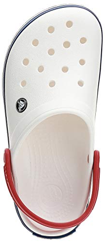Crocs Crocband U, Zuecos Unisex Adulto, Blanco (White-Blue Jean), 41-42 EU
