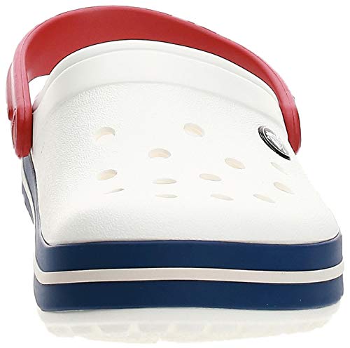 Crocs Crocband U, Zuecos Unisex Adulto, Blanco (White-Blue Jean), 41-42 EU