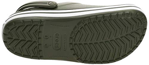 Crocs Crocband U, Zuecos Unisex Adulto, Verde (Army Green-White 37p), 41-42 EU