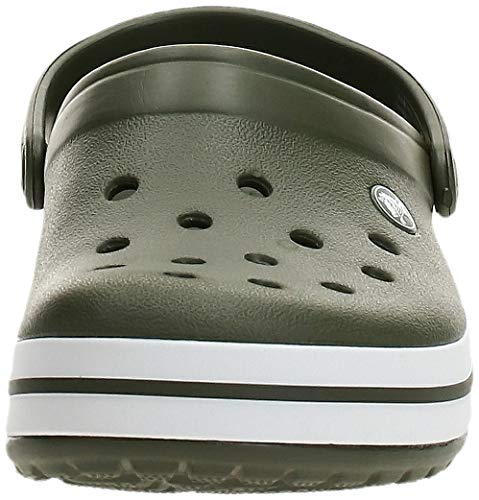 Crocs Crocband U, Zuecos Unisex Adulto, Verde (Army Green-White 37p), 41-42 EU
