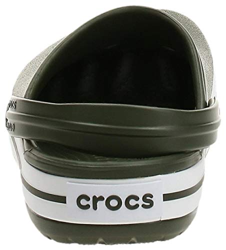 Crocs Crocband U, Zuecos Unisex Adulto, Verde (Army Green-White 37p), 41-42 EU