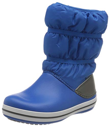 Crocs Crocband Winter Boot Kids, Botas para Nieve Unisex niños, Cobalto Brillante Gris Claro