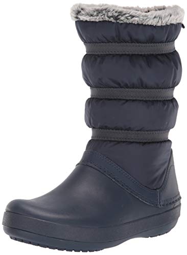 Crocs Crocband Winter Boot Women, Botas de Nieve para Mujer, Azul (Navy), 34/35 EU