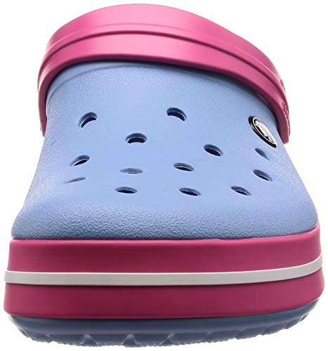 Crocs Crocband, Zuecos Unisex Adulto, color Chambray Blue/Paradise Pink, talla 37-38
