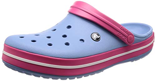 Crocs Crocband, Zuecos Unisex Adulto, color Chambray Blue/Paradise Pink, talla 37-38