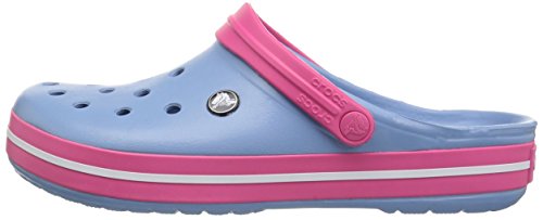 Crocs Crocband, Zuecos Unisex Adulto, color Chambray Blue/Paradise Pink, talla 37-38