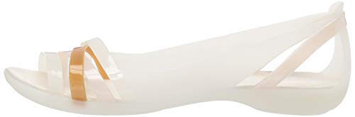 Crocs Isabella Huarache 2 Flat W, Sandalias de Punta Descubierta para Mujer, Beige (Oyster/Oyster 12u), 42/43 EU