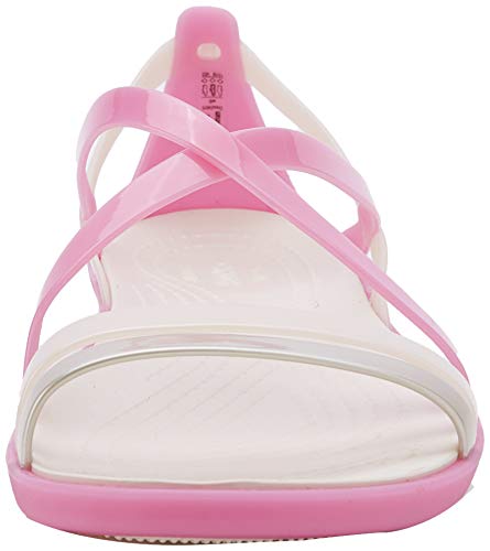 crocs Isabella Strappy Sandal W, Sandalias con Punta Abierta para Mujer, Morado (Violet/Oyster 5p7), 42/43 EU
