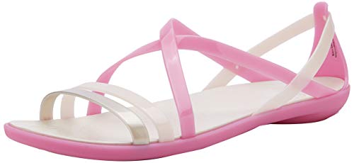 crocs Isabella Strappy Sandal W, Sandalias con Punta Abierta para Mujer, Morado (Violet/Oyster 5p7), 42/43 EU