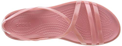 Crocs Isabella Strappy Sandal Women, Sandalias de Punta Descubierta para Mujer, Rosa (Blossom 682), 37/38 EU