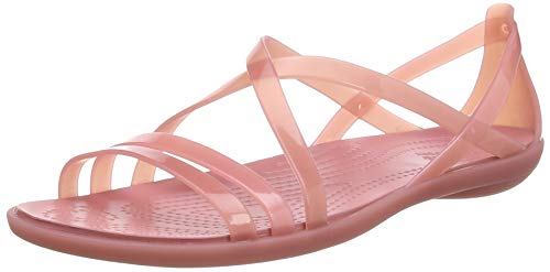 Crocs Isabella Strappy Sandal Women, Sandalias de Punta Descubierta para Mujer, Rosa (Blossom 682), 37/38 EU
