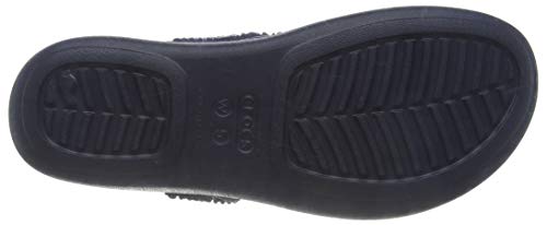 Crocs Monterey Diamante WdgFpW, Chanclas Mujer, Azul, 39 EU