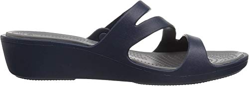 Crocs Patricia Women, Sandalias de Punta Descubierta para Mujer, Azul (Navy/Smoke 46u), 34/35 EU