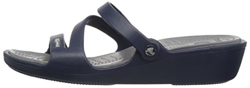 Crocs Patricia Women, Sandalias de Punta Descubierta para Mujer, Azul (Navy/Smoke 46u), 34/35 EU