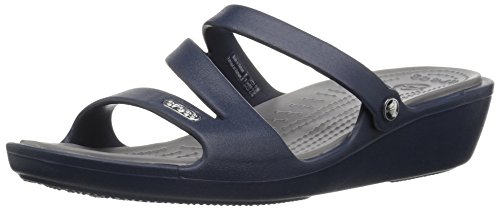 Crocs Patricia Women, Sandalias de Punta Descubierta para Mujer, Azul (Navy/Smoke 46u), 38/39 EU