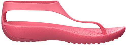 Crocs Serena Flip Women, Sandalias de Punta Descubierta para Mujer, Rojo (Poppy 611), 38/39 EU