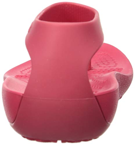 Crocs Serena Flip Women, Sandalias de Punta Descubierta para Mujer, Rojo (Poppy 611), 38/39 EU