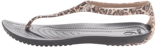 Crocs Sexi Flip Women, Sandalias para Mujer, Nero (Black/Gold), 34/35 EU