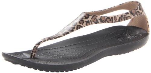 Crocs Sexi Flip Women, Sandalias para Mujer, Nero (Black/Gold), 34/35 EU