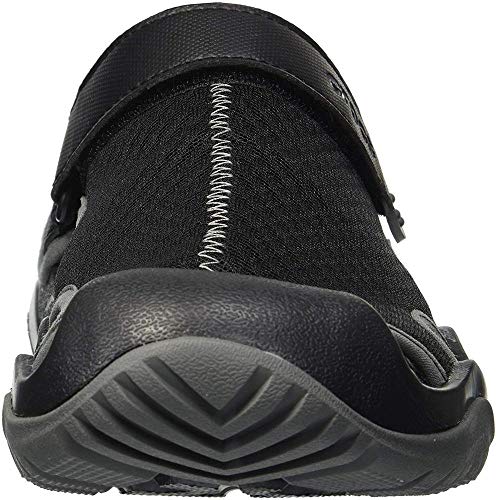 CROCS Swiftwater Mesh Deck Sandal M, Zuecos Hombre, Negro (Black 001), 43 EU