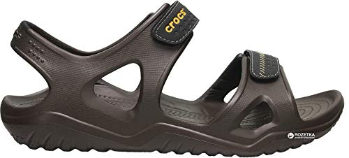 Crocs Swiftwater River Sandal M, Sandalias para Hombre, Marrón (Espresso/Black), 39/40 EU