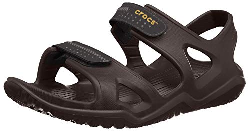 Crocs Swiftwater River Sandal M, Sandalias para Hombre, Marrón (Espresso/Black), 39/40 EU