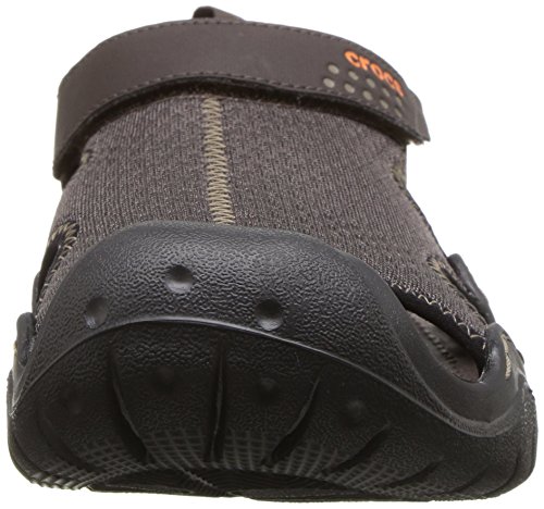 Crocs Swiftwater Sandal Men, Zapatos de Agua para Hombre, Marrón (Espresso/Espresso), 41/42 EU