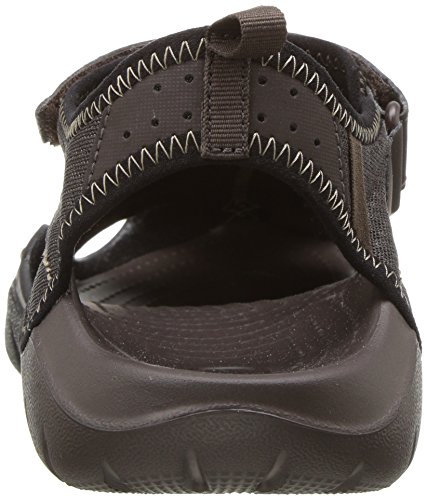 Crocs Swiftwater Sandal Men, Zapatos de Agua para Hombre, Marrón (Espresso/Espresso), 41/42 EU