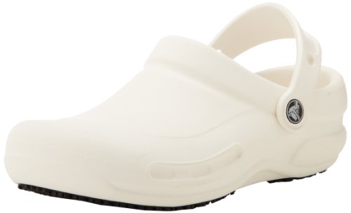 Crocs - Zuecos para Trabajar Modelo Bistro 10075 Unisex (38-39 EU) (Blanco)