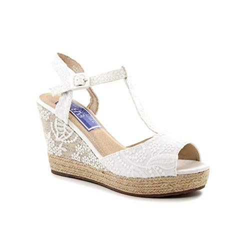 Cuña de Esparto de Novia Alexia Blanco (Blanco, 40)