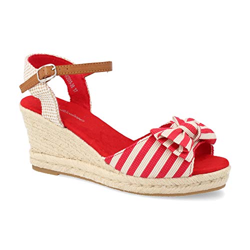 Cuna de Esparto Mujer Clasica con Pajarita Primavera Verano 2019 Talla 39 Rojo