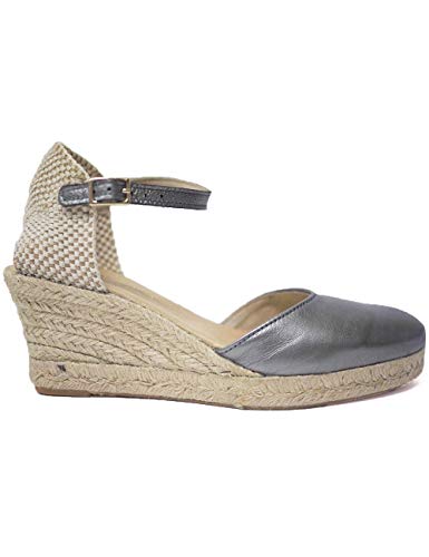 Cuña de Esparto para Chica Mujer Bonadona La Valenciana ECLAT-Boro - Color - Plata, Talla - 36