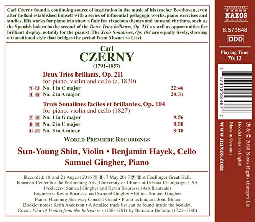 Czerny, C.: 2 Trios Brillants, Op. 211 / 3 Sonatinas for Piano Trio, Op. 104 (Sun-Young Shin, Hayek, Gingher)
