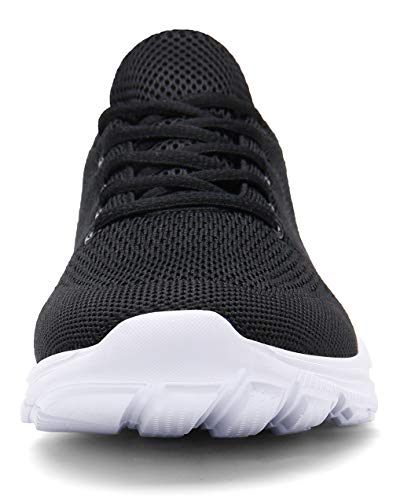 DAFENP Zapatillas de Running para Hombre Mujer Zapatos para Correr y Asfalto Aire Libre y Deportes Calzado Ligero Transpirable XZ747-M-halfblack-EU43