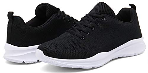 DAFENP Zapatillas de Running para Hombre Mujer Zapatos para Correr y Asfalto Aire Libre y Deportes Calzado Ligero Transpirable XZ747-M-halfblack-EU44