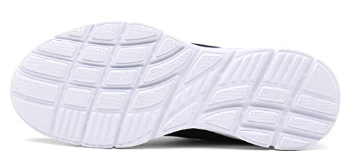 DAFENP Zapatillas de Running para Hombre Mujer Zapatos para Correr y Asfalto Aire Libre y Deportes Calzado Ligero Transpirable XZ747-M-halfblack-EU44