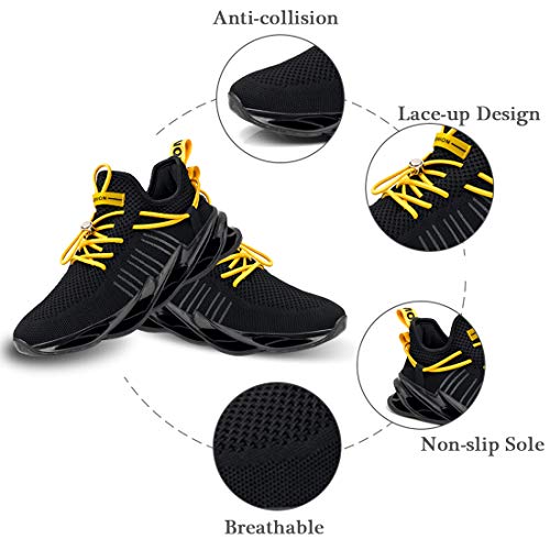 Damyuan Bambas Running Hombre Casual Gimnasio Tenis Trail Correr Zapatillas DeportivasGym Trekking Calzado Zapatos 41 (Negro)