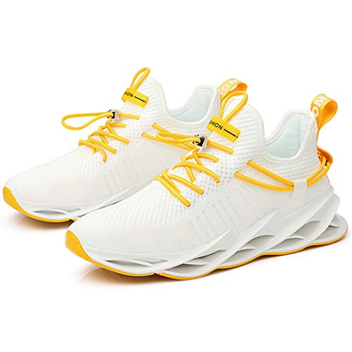 Damyuan Bambas Running Hombre Casual Gimnasio Tenis Trail Correr Zapatillas DeportivasGym Trekking Calzado Zapatos 42 (Blanco)