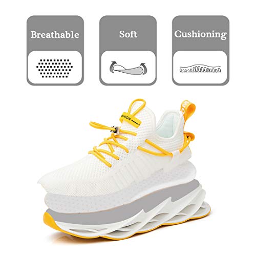 Damyuan Bambas Running Hombre Casual Gimnasio Tenis Trail Correr Zapatillas DeportivasGym Trekking Calzado Zapatos 42 (Blanco)