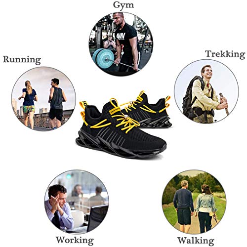 Damyuan Bambas Running Hombre Casual Gimnasio Tenis Trail Correr Zapatillas DeportivasGym Trekking Calzado Zapatos 42 (Negro)