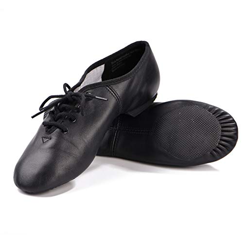 DANCEYOU Zapatos de Baile de Jazz con Cordones Zapatos de Danza Modern Suela Cuero para Niños y Adultos 39 EU