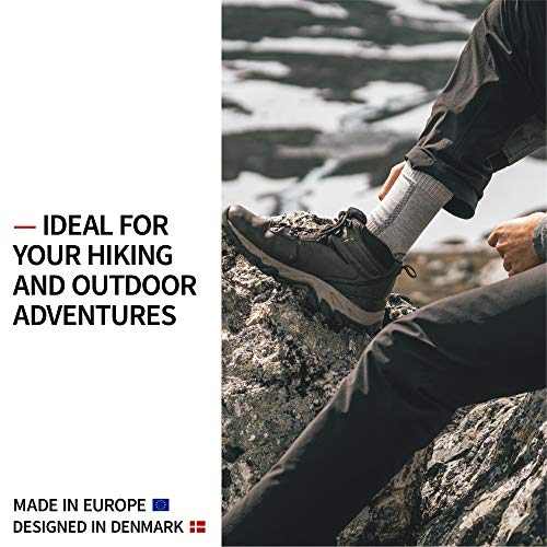 DANISH ENDURANCE Calcetines de Senderismo y Trekking de Lana Merina para Hombre, Mujer y Niños, Otoño e Invierno, Pack de 3 (Multicolor: Azul Marino, Gris, Verde, EU 39-42)