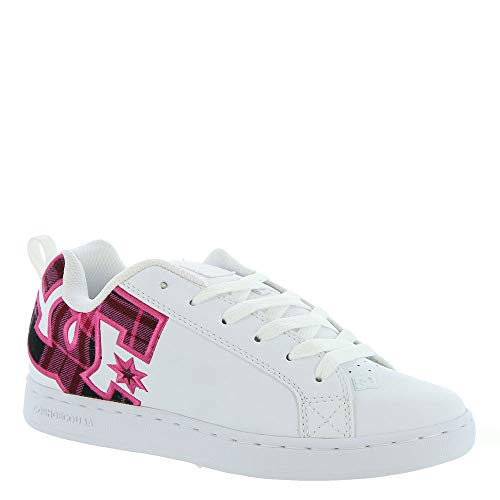 DC Court Graffik - Zapatillas de skate para mujer, Blanco (Blanco (White/plaid)), 38 EU