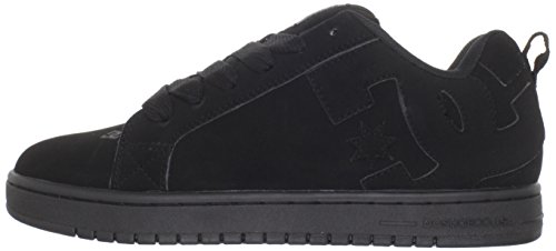 DC Shoes Court Graffik-Low-Top Shoes for Men, Zapatillas de Skateboard Unisex Adulto, Black/Black/Black, 43 EU