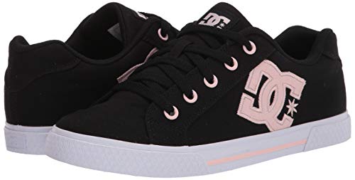 DC Women's Chelsea Skate Shoe, Black/Pink, 7.5 M US